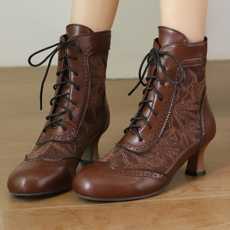 Vintage Old Fashion - Große Größe Vintage Kurze Stiefel Weibliche