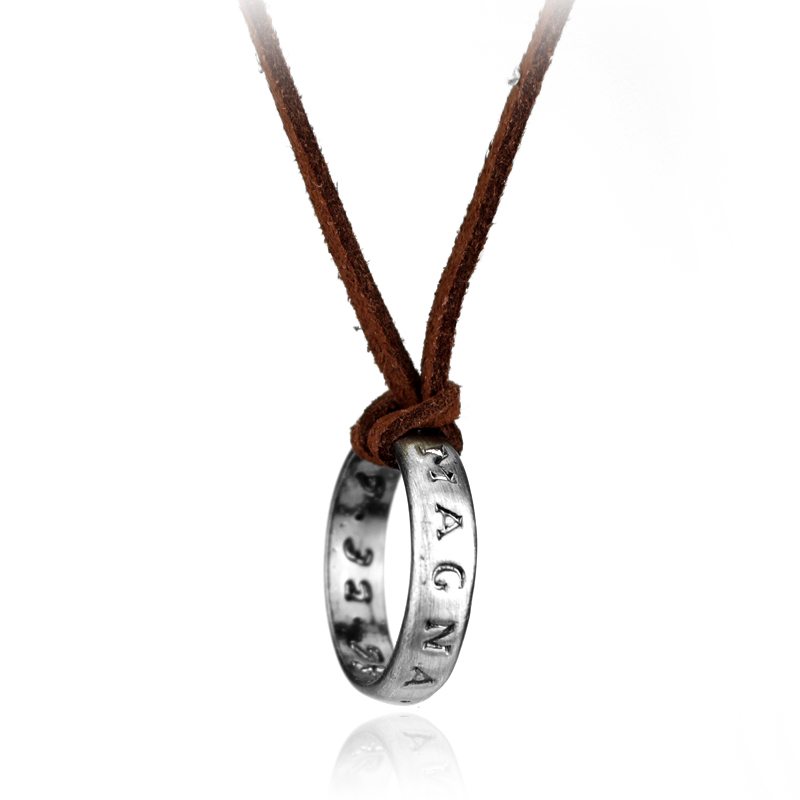 Vintage Fashion Accessories - Game Anime Leder-Kettenring-Halskette mit Nathan Drake