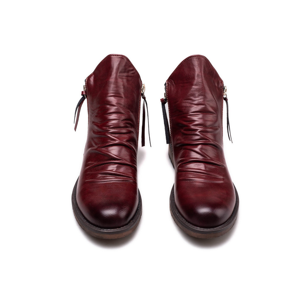 Vintage Fashion Plus Size - 2026 Herren Echtleder Vintage Western Motorradstiefel