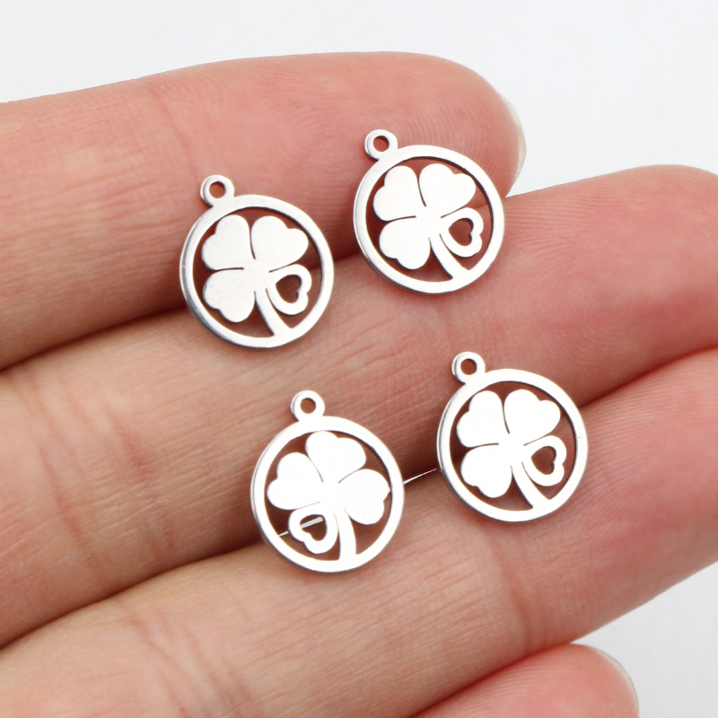 Vintage Fashion Stores - 30 Stück 12x10mm Charms 316 Edelstahl
