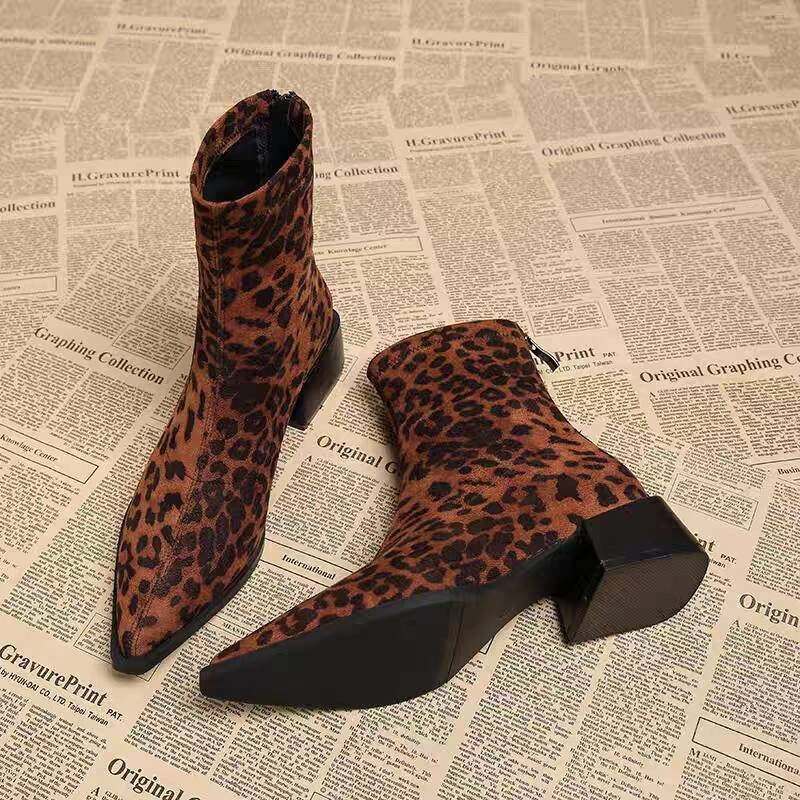 Vintage Old Fashion - Neue Damen-Stiefeletten mit niedrigem Absatz, moderne