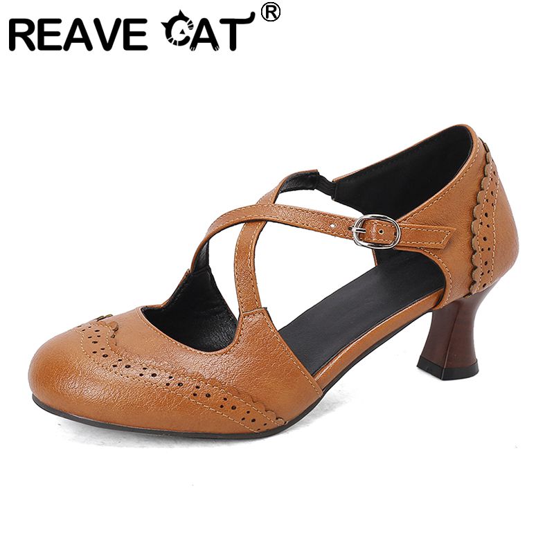 Vintage Style Women Fashion - REAVE CAT Vintage Damen Tägliche Pumps