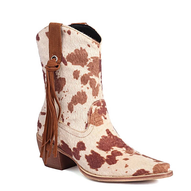 Vintage Old Fashion - Neue Vintage Spitze Zehen Rosshaar Cowboy
