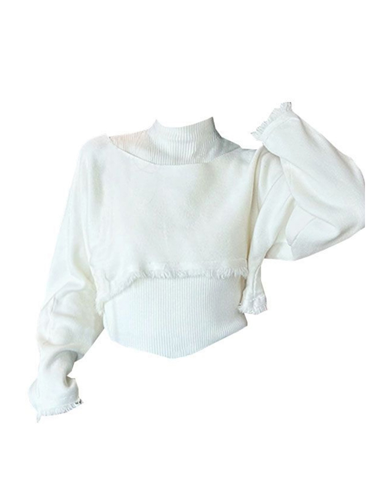 Turtleneck Knit 90S - Frauen grün Pullover Strickpullover Harajuku Y2k