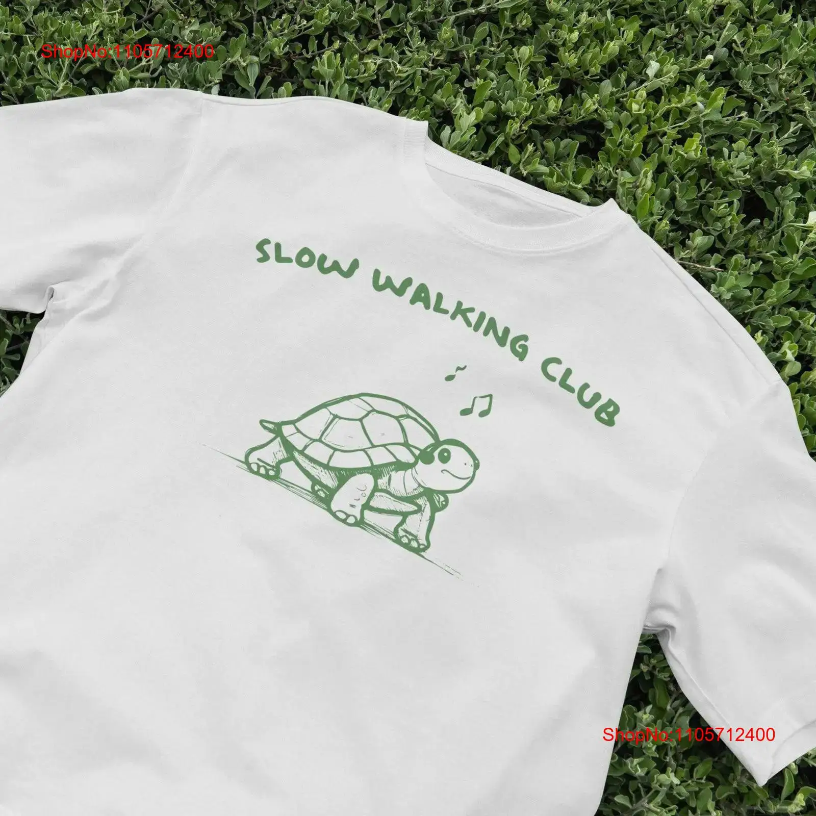 Turtleneck Knit 90S - Slow Walking Club T-Shirt, süße Schildkröte,