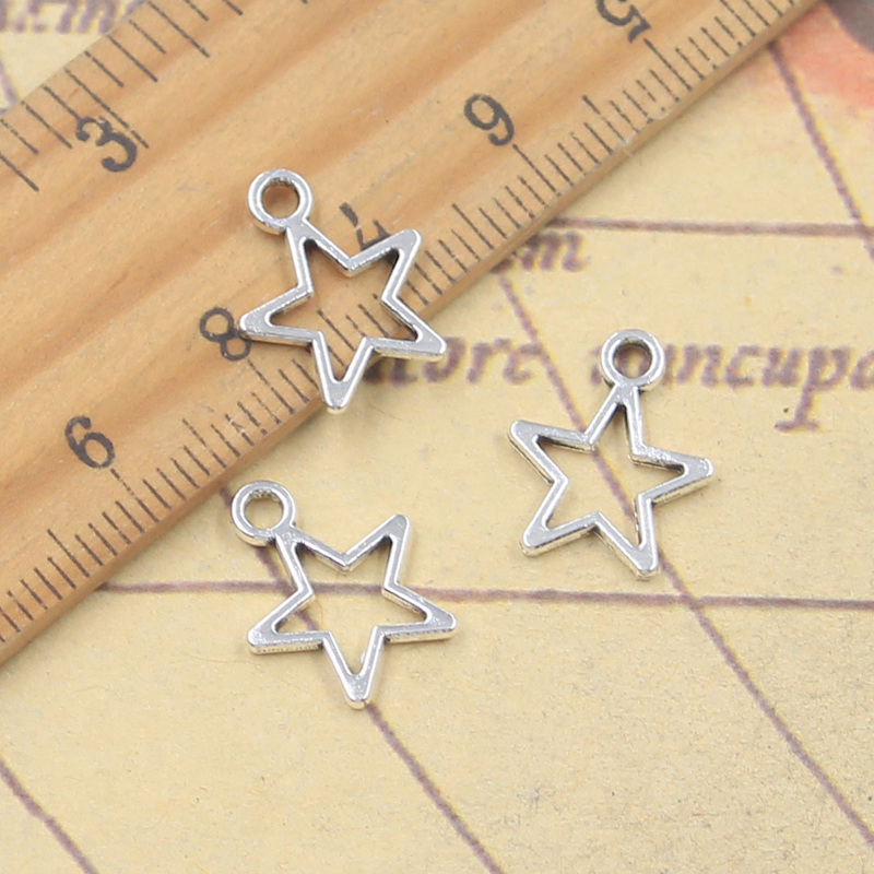 Vintage Fashion Finds - 30 Stück Charms Hohl Schöner Stern