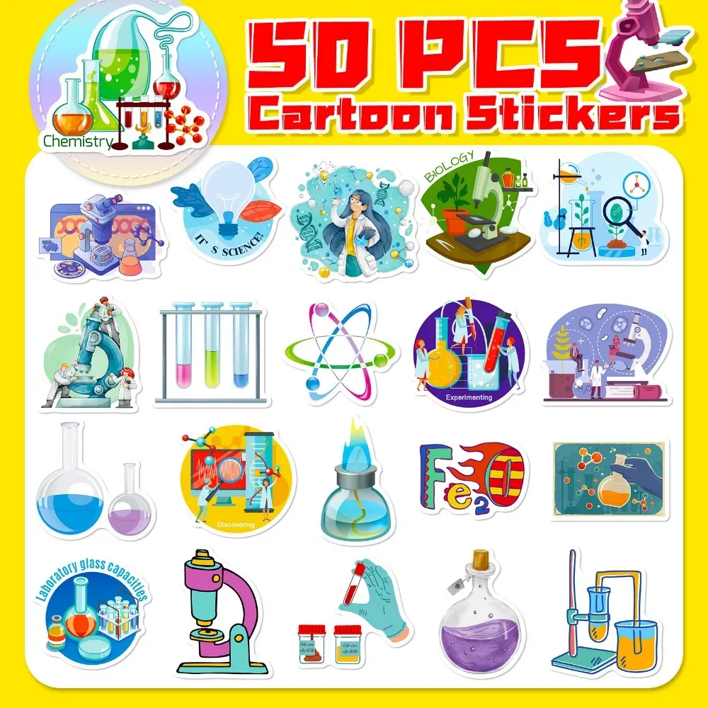 50PCS Cartoon Wissenschaft Lab – Vintage Fashion Illustration Bewertung und Preis