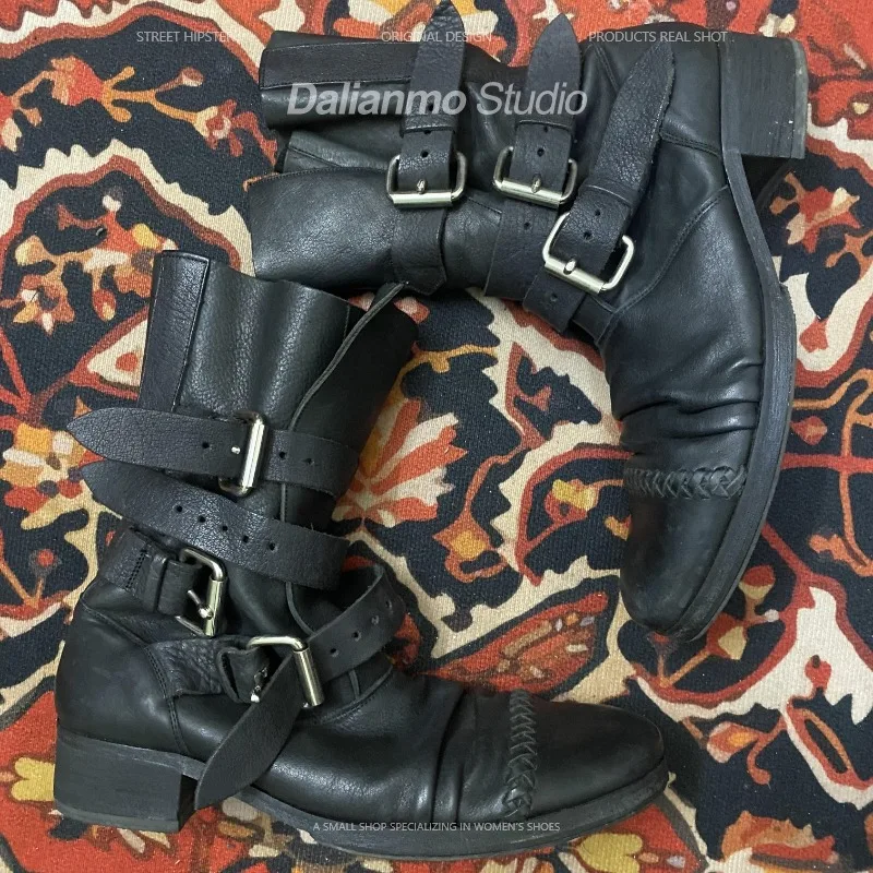 Modische Herren-Motorradstiefe – Vintage Style Women Fashion Bewertung und Preis