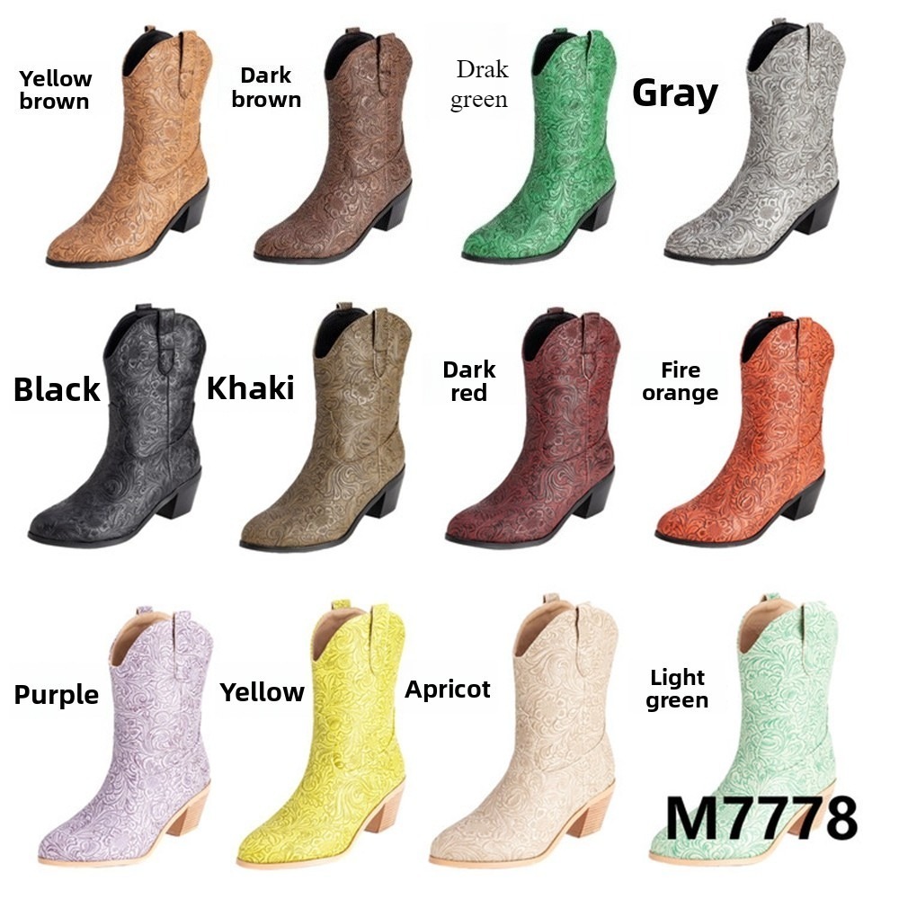 Western-Cowboy-Stiefeletten mi – Vintage Fashion Plus Size Bewertung und Preis