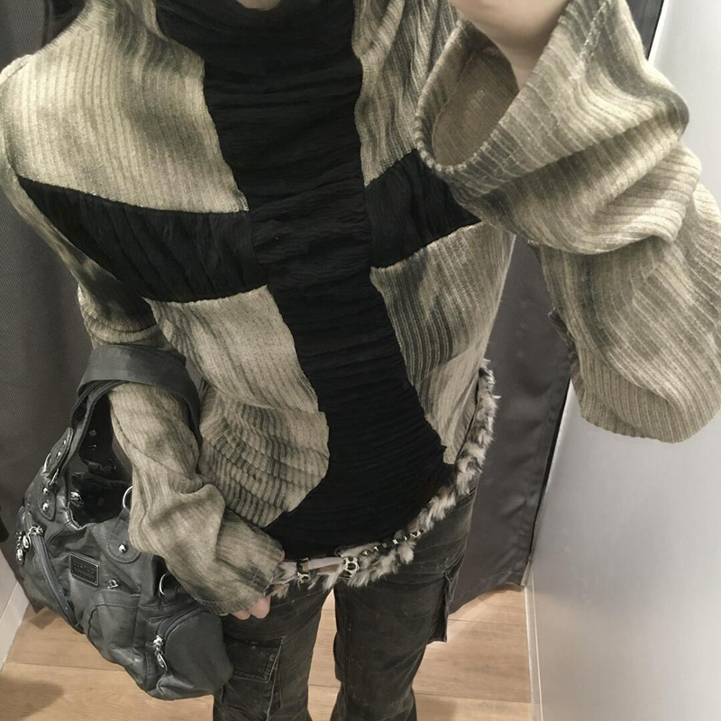 Goth Cross Subkultur Slim Tops – Turtleneck Knit 90S Bewertung und Preis