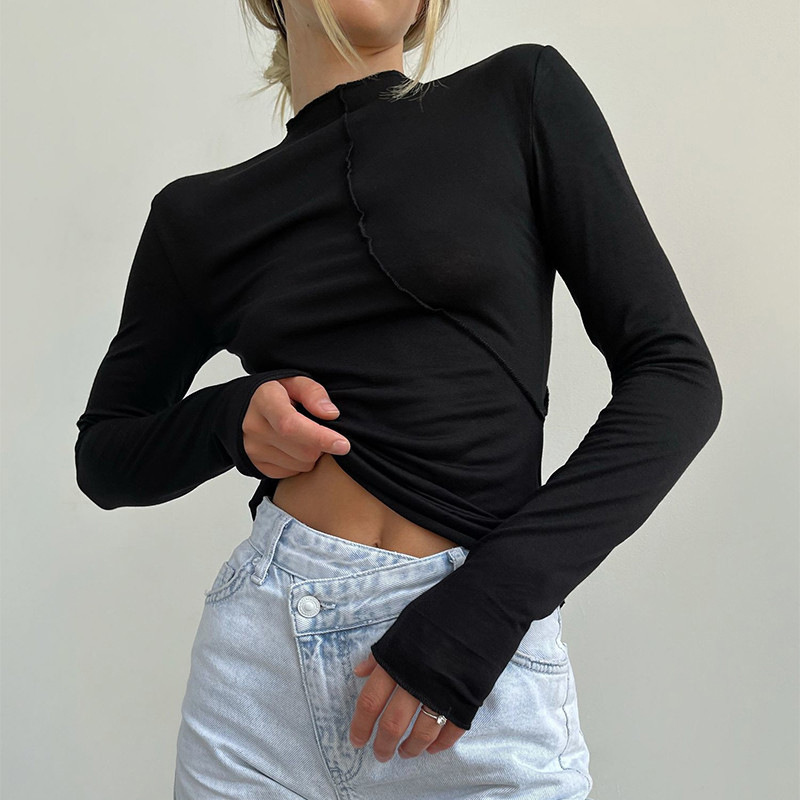 2025 Herbst Rollkragen Y2K Lan – Turtleneck Knit 90S Bewertung und Preis