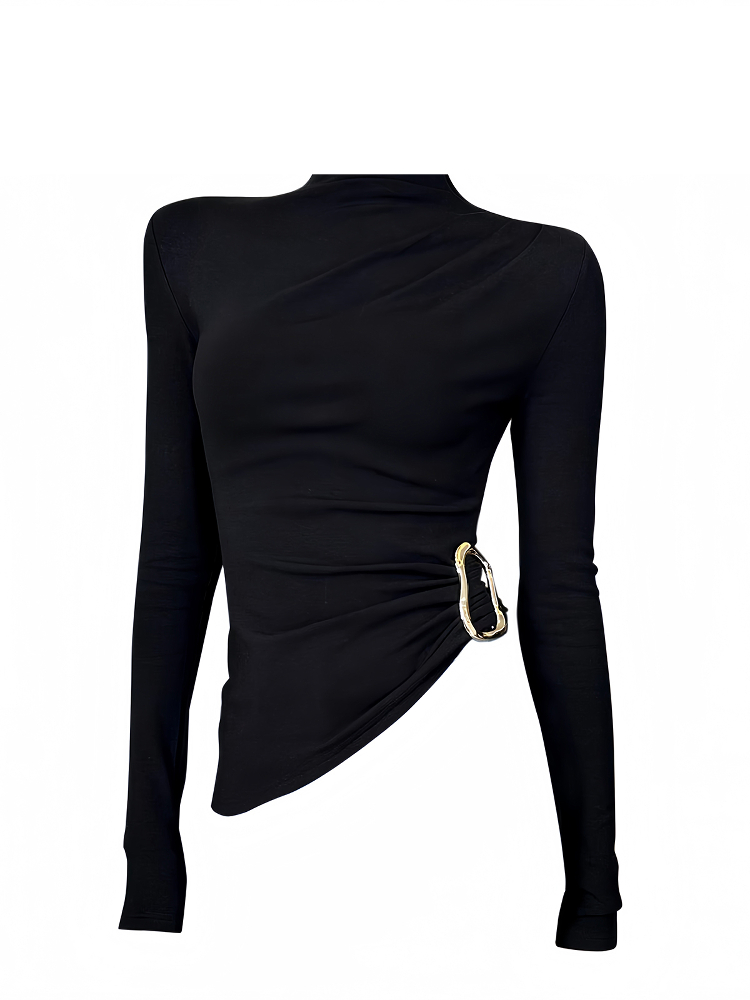 Frauen Schwarz Gothic T-shirt  – Turtleneck Knit 90S Bewertung und Preis