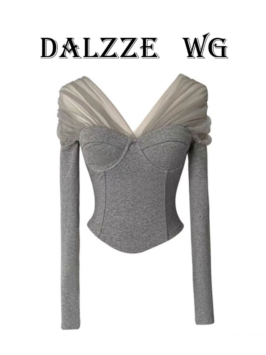 Frauen Grau Gothic T-shirt Har – Turtleneck Knit 90S Bewertung und Preis