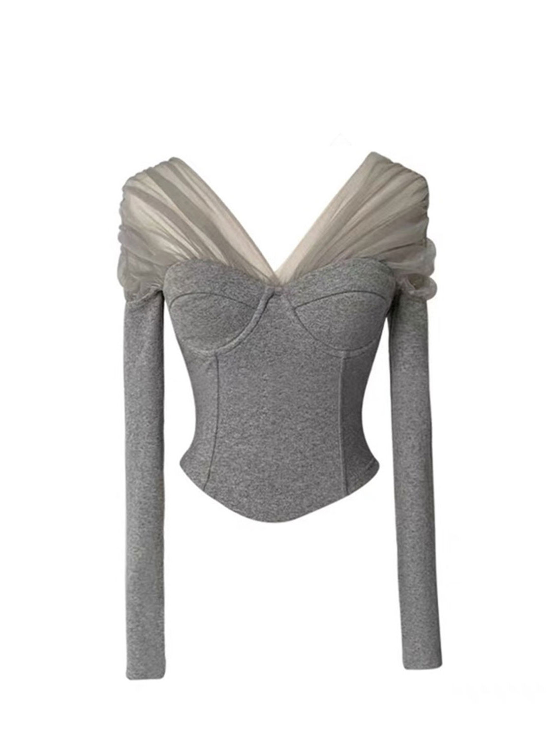 Frauen Grau Gothic T-shirt Har – Turtleneck Knit 90S Bewertung und Preis