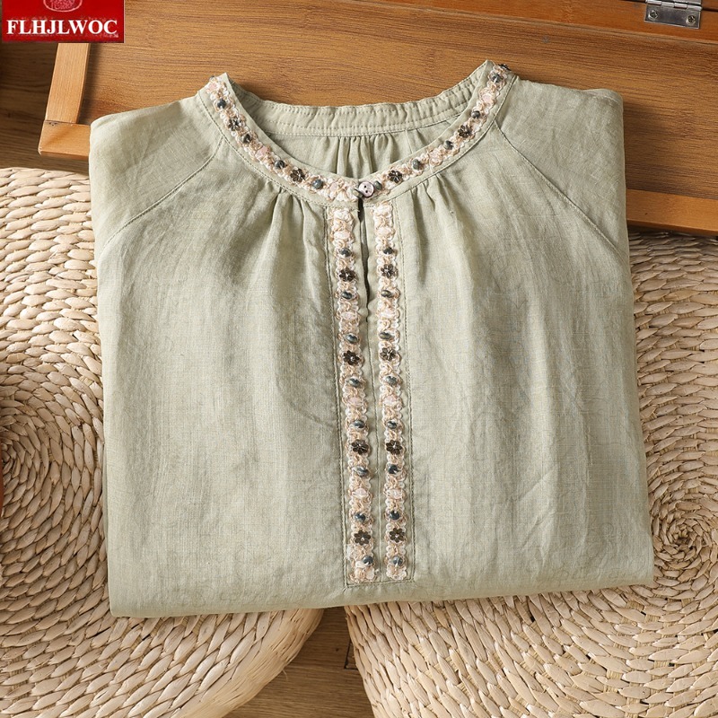 Perlenbesetzte Oberteile Bluse – Vintage Fashion In Japan Bewertung und Preis