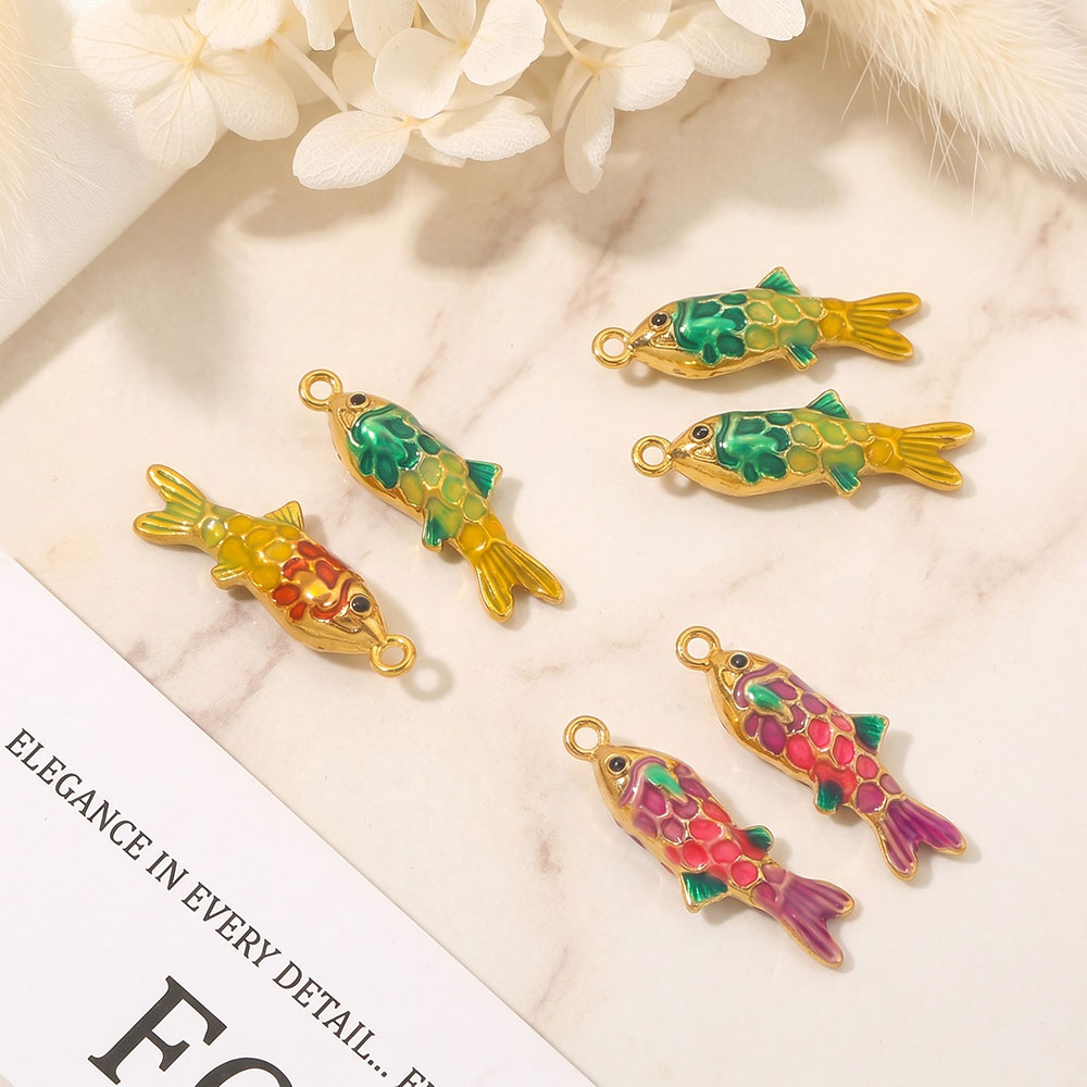 2 Stück Emaille-Ozean-Tier-Anh – Vintage Fashion Finds Bewertung und Preis