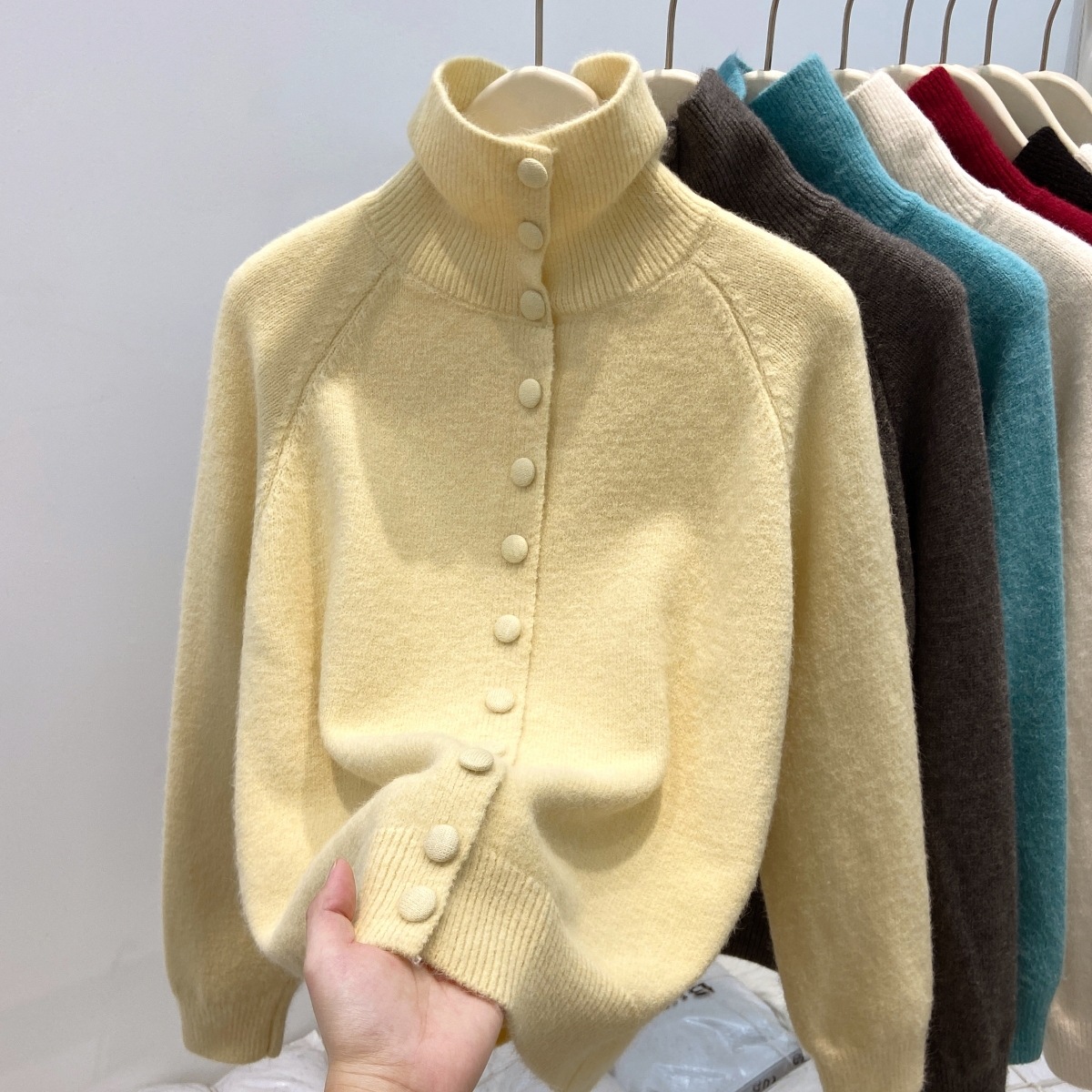 Neuer Solid Candy Damen-Strick – Turtleneck Knit 90S Bewertung und Preis