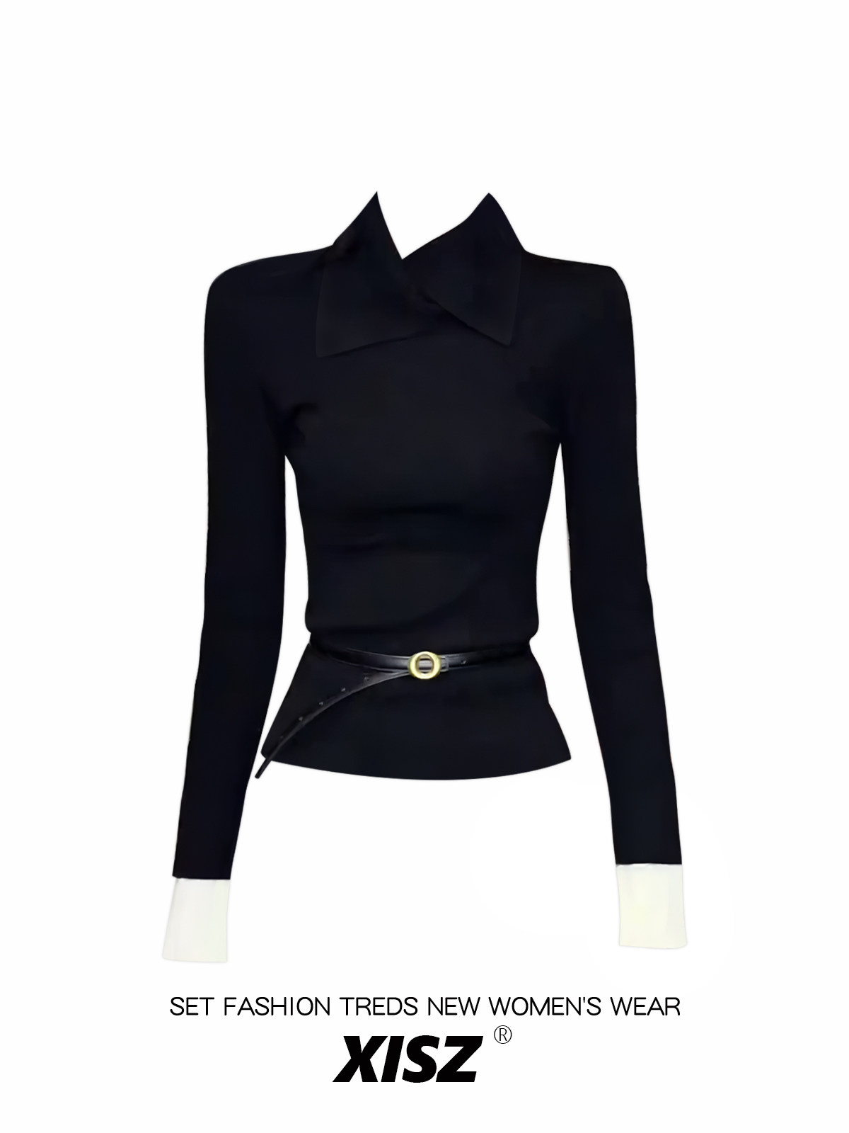 Damen Schwarzes Gothic T-Shirt – Turtleneck Knit 90S Bewertung und Preis
